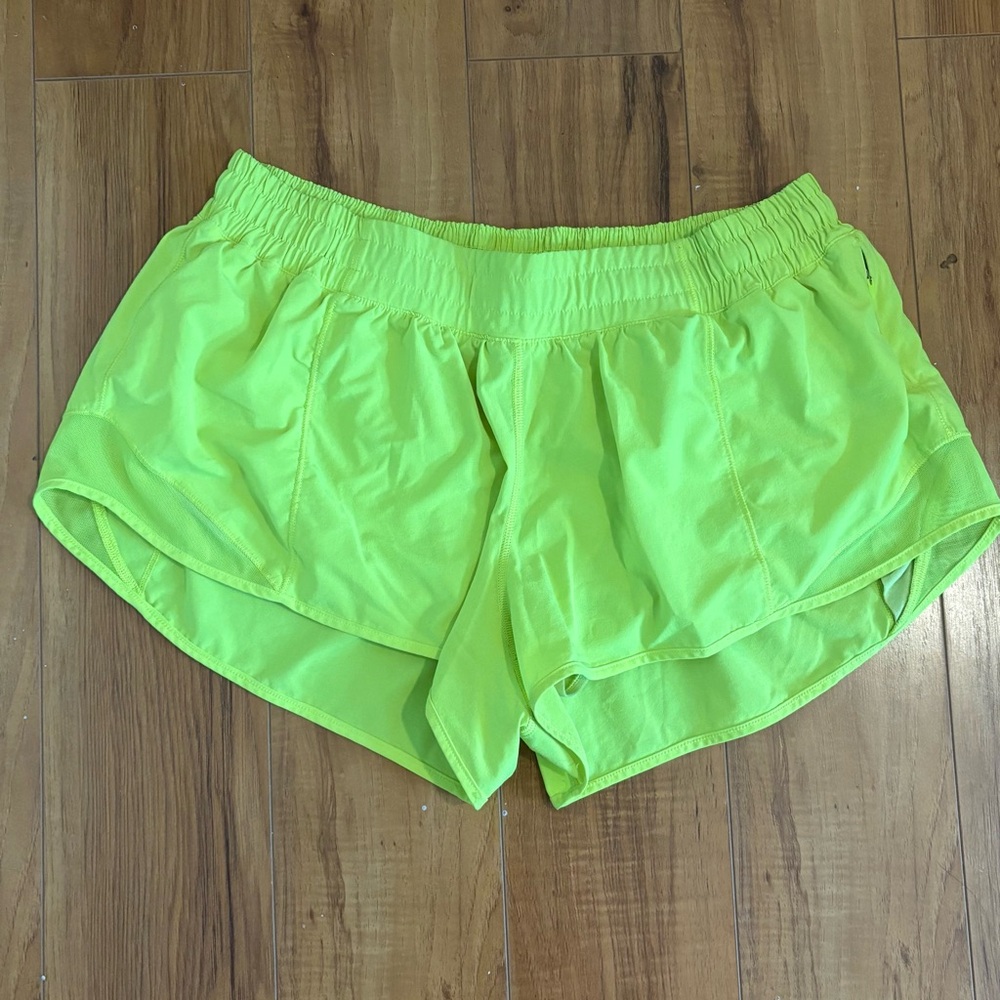 lululemon athletica Neon Yellow Athletic Shorts